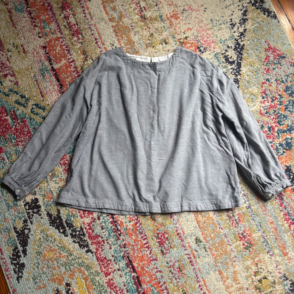 MUJI Soft Grey Blouse S